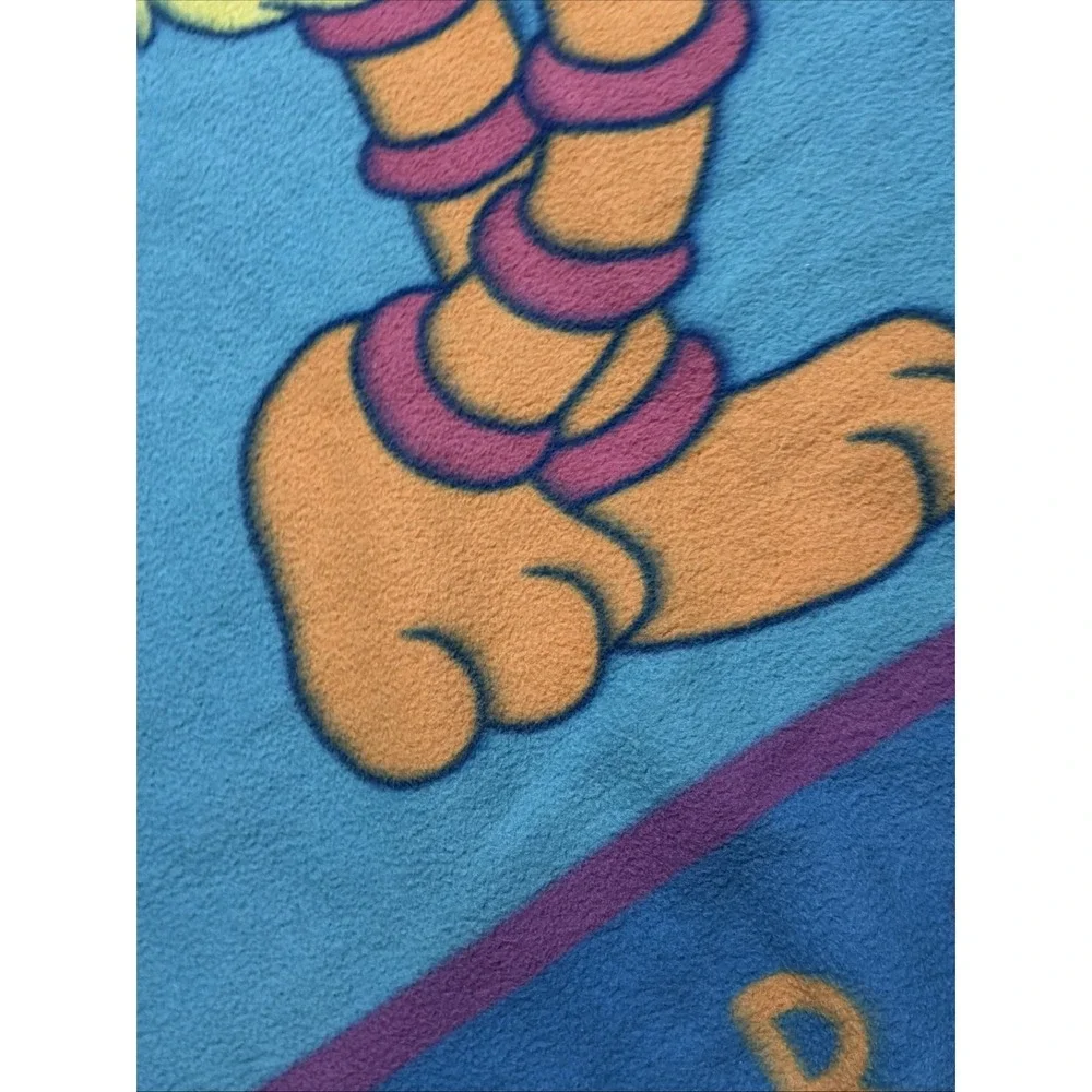 Vintage 2003 Sesame Street Big Bird Alphabet Fleece Blanket 50x59
